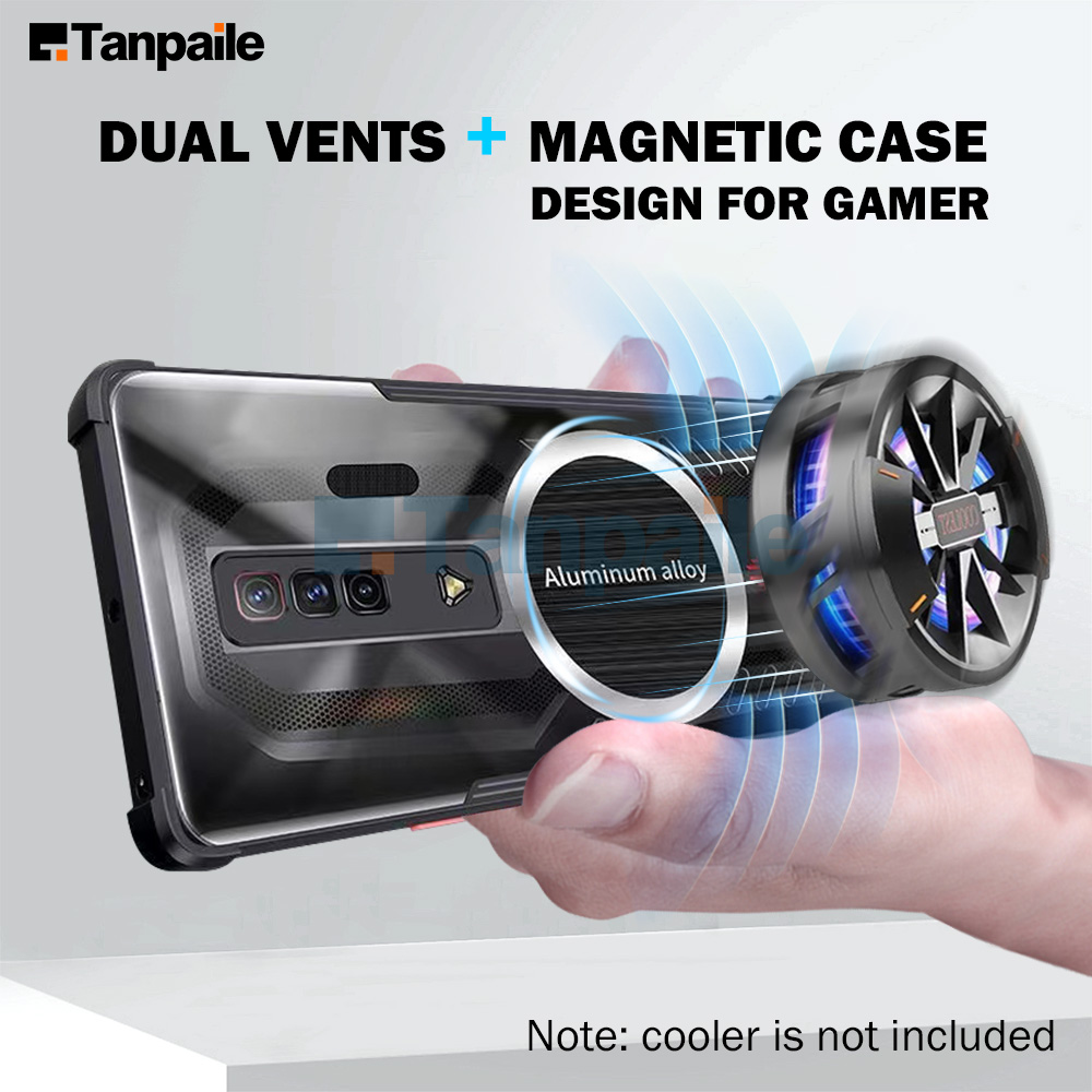 Tanpaile-Vỏ làm mát cho ZTE Nubia Đỏ ma thuật 7 magic7 Pro 7S magic7s silicon mềm [Vua thể thao điện tử] Vỏ bảo vệ lưng điện thoại tản nhiệt Graphene siêu mỏng chống sốc
