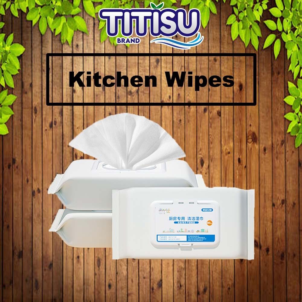 🧻[80 Pcs] Kitchen Wipes Sheets Wet Wipes No Decontamination And Grease