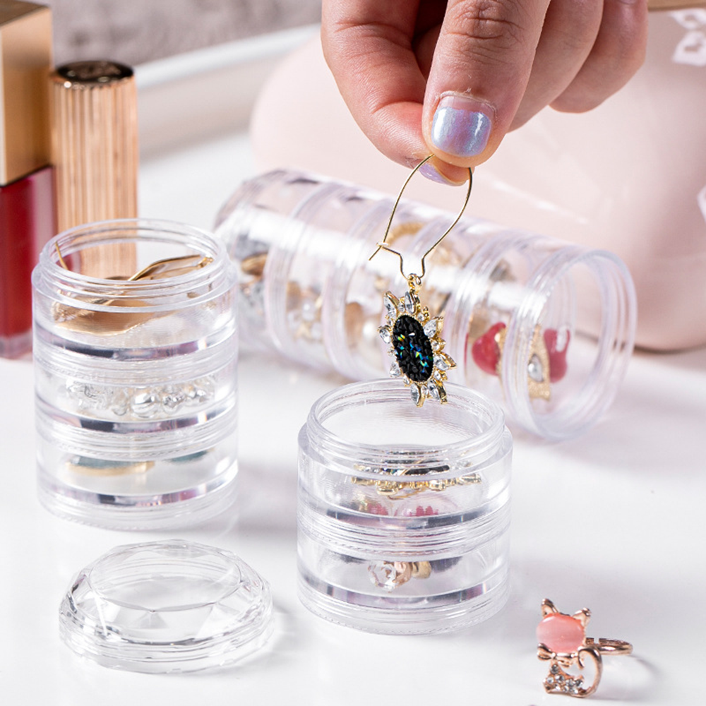 Watch Earrings Plastic Storage Box Organizer Storage Rack Storage Rack Jewelry Storage Box Multilayer Organizer