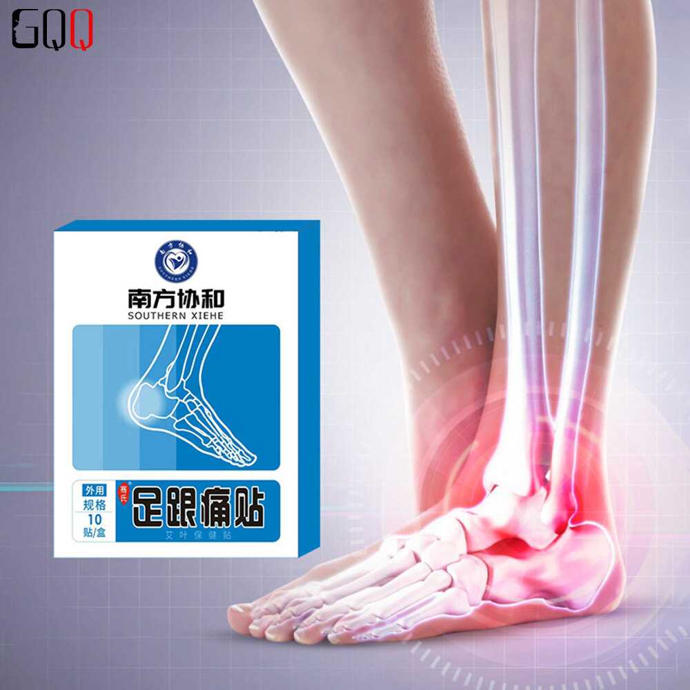 GQQ 10pcs Feet Heel Pain Relief Patch Effectively Relieve Fatigue Soreness Patches for Heel Pain Relief