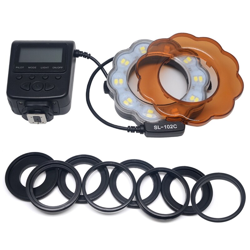 Macro LED Ring Light Ring Flash with Adapter Ring for Nikon D5100 D3100