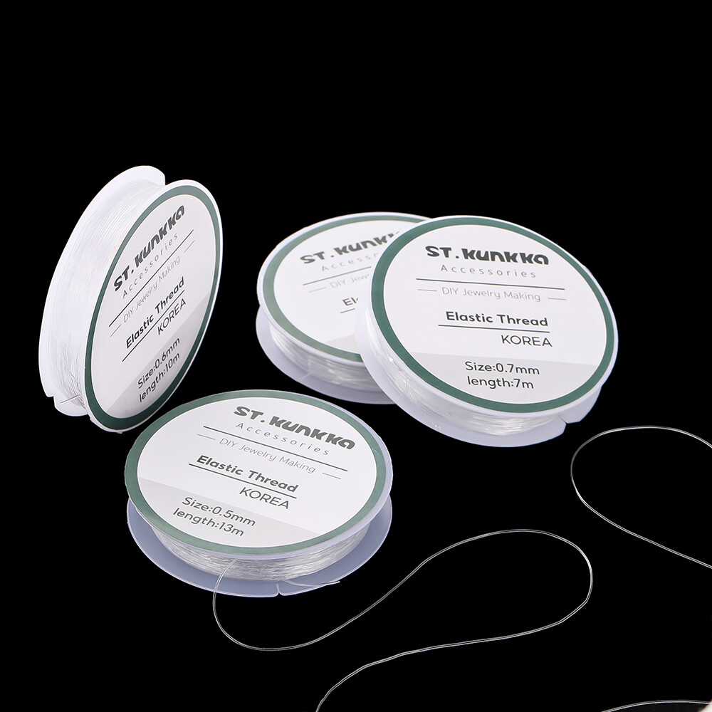 St.kunkka 1Pcs 0.5-1mm Elastic Thread Crystal Elastic Thread Elastic Muscle Tendon For DIY Jewelry Bracelet Necklace Making