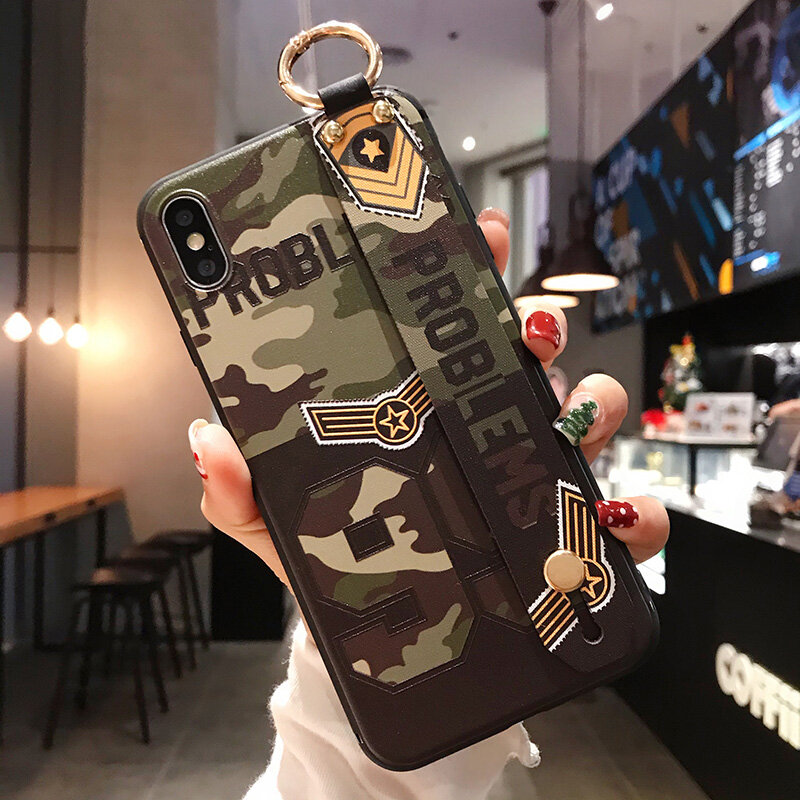 Samsung case cute camouflage design cover for samsung s22 ultra s23 ultra s21fe s21 ultra s20fe s20 ultra s20 plus s20 s10 plus s10 s9 plus s8 plus note8 9 10 pro note 20 ultra wristband with back holder phone case cover