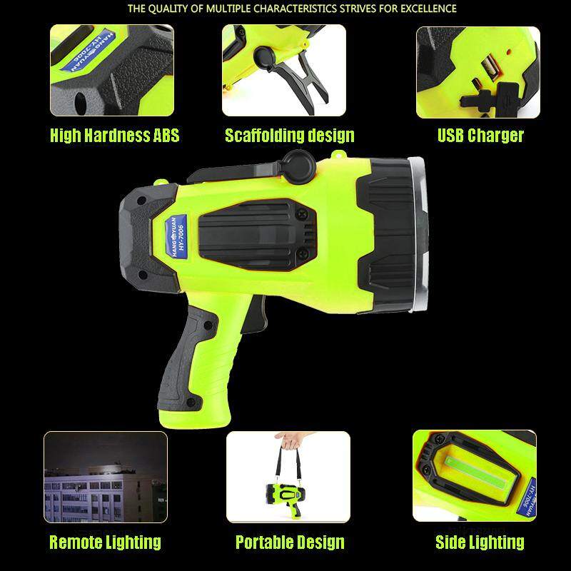 Touch Light High Power 800W Super Bright LED Waterproof Chargeable Searchlight Handheld Flashlight Work Light Spotlight Floodling