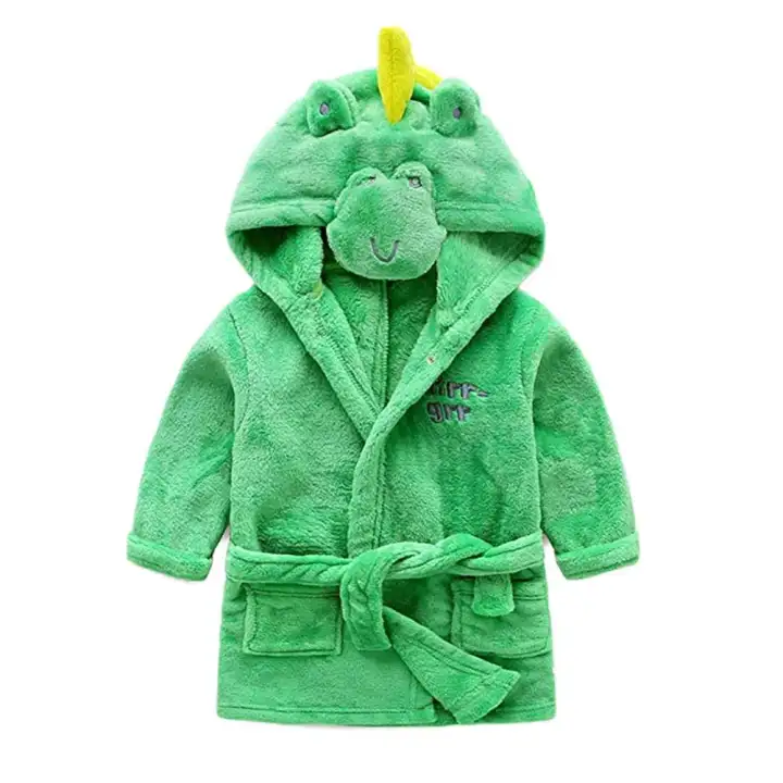 Kartun Piyama Anak Anak Jubah Mandi Hooded Flanel Kartun Replika