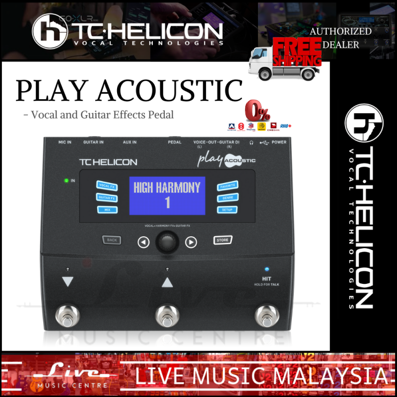 TC Helicon Play Acoustic Vocal and Guitar Effects Pedal Malaysia