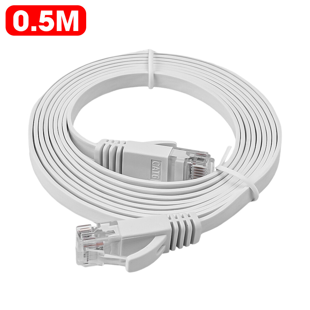 Category 6 Gigabit Flat Network Cable Invisible Ultra-thin Network Cable for High-speed Transmission By TV Box for Home Use