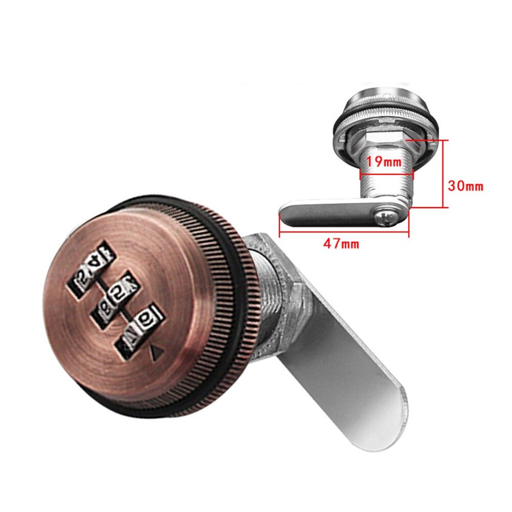 Cabinet Lockers Password Lock 3 Digital Code Box Lock Combination Lock