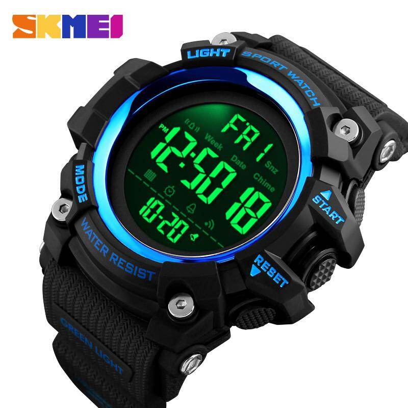 SKMEI Men Sports Watches Digital LED Watch Countdown Alarm Fashion Waterproof Wristwatches Jam tangan lelaki 1384