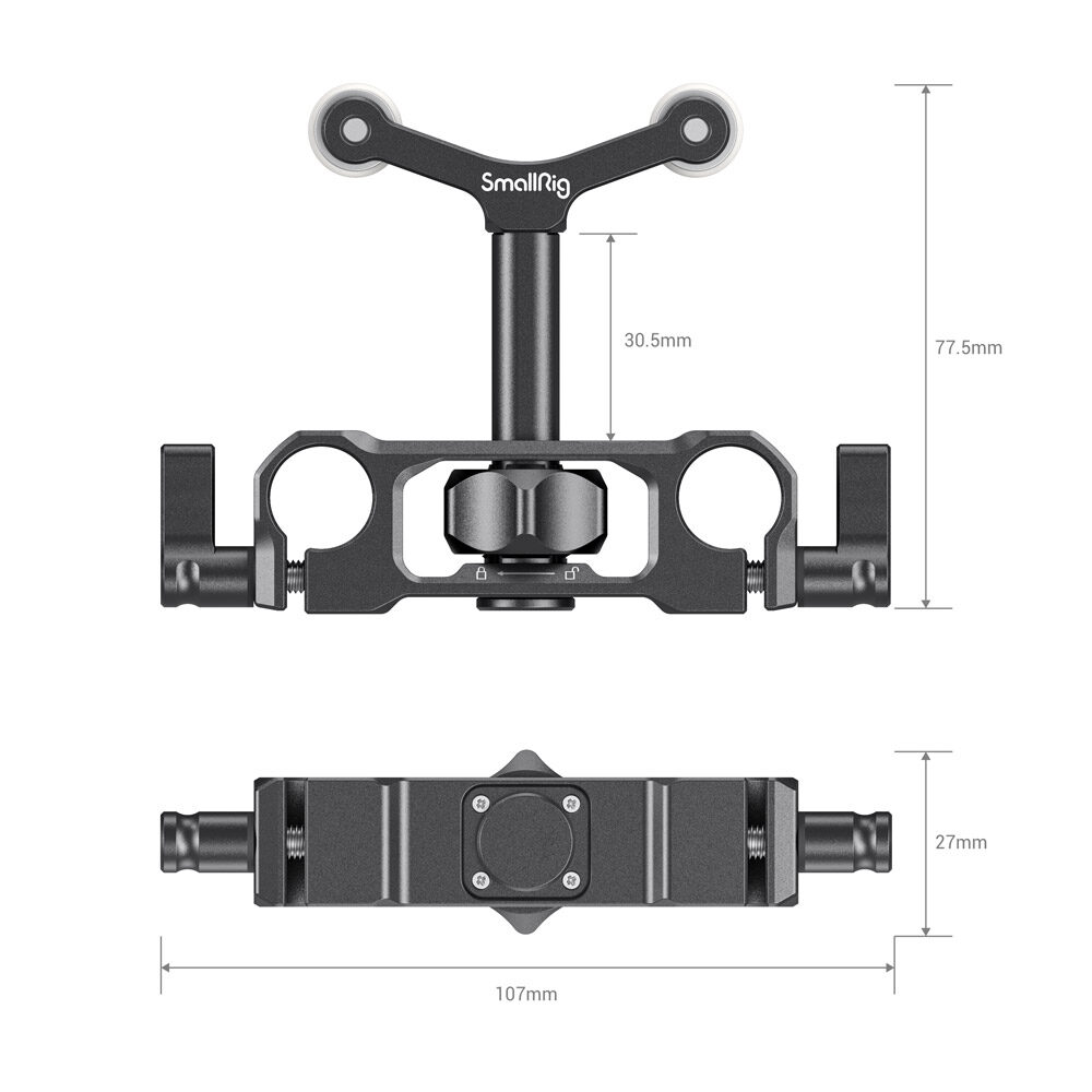 SmallRig Ống Kính Gắn Thanh LWS 15Mm Thông Dụng, Hỗ Trợ 2727