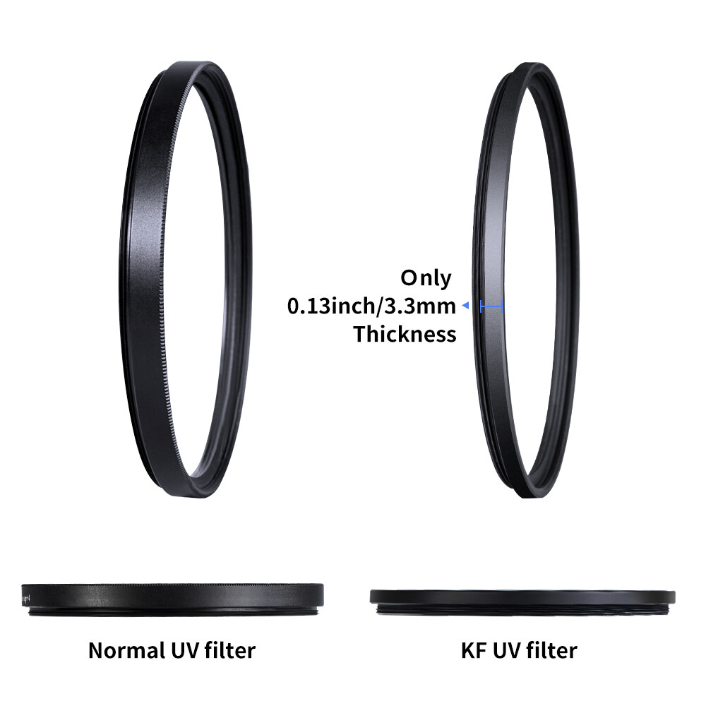 K & F Concept 62mm/67mm/72mm/77mm82mm Bộ lọc ống kính MC UV HD siêu mỏng đa lớp Tương thích với ống...