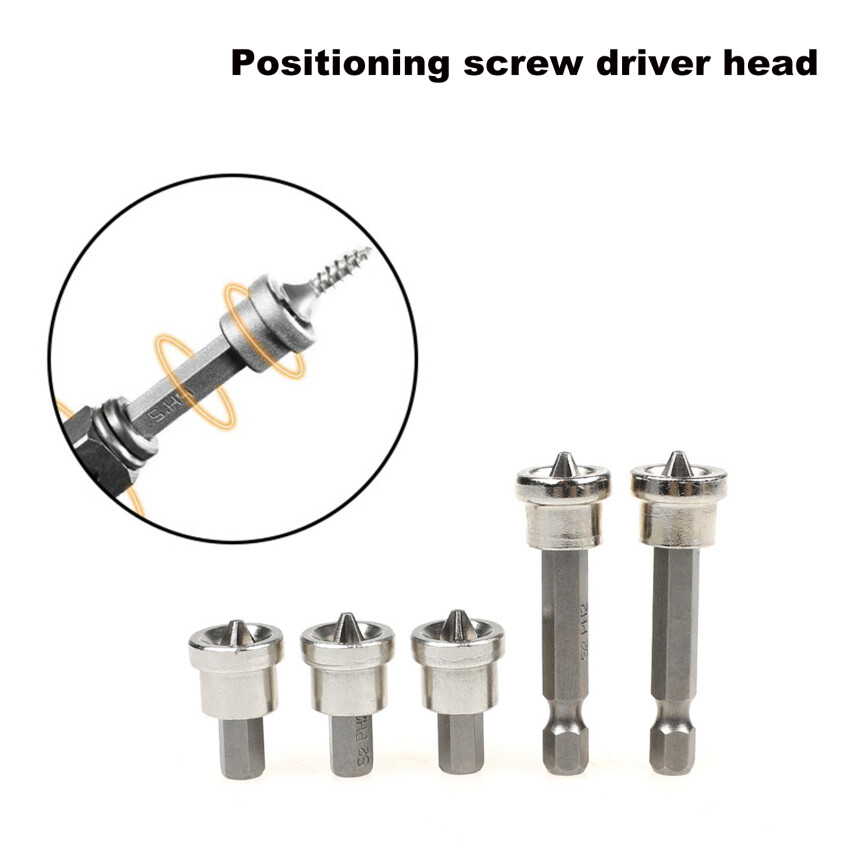 3Pcs Set Depth Stop Plasterboard Screws Locating Screwdriver Bits PH2 Hex Shank Drywall Dimpler Bits Drilling Bits Tools 25/50mm