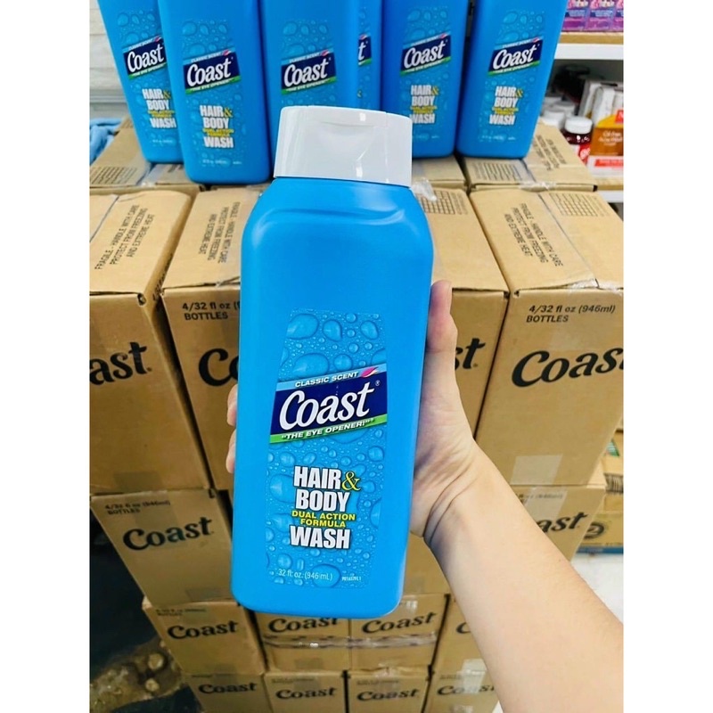 Sữa Tắm-Gội Coast Chai Lớn 946ml Mẫu Mới