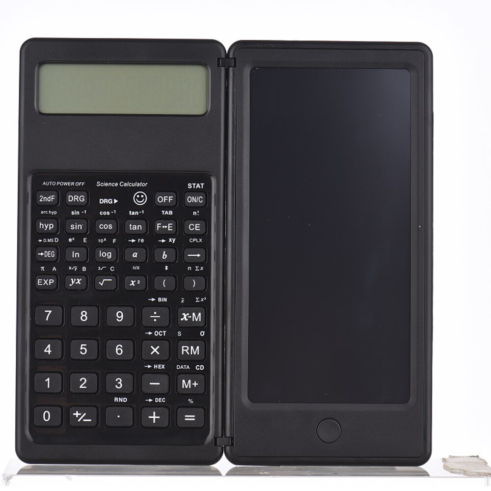 10-digit LCD Display Engineering Calculator with Writing Board Function, Suitable for Office and Study