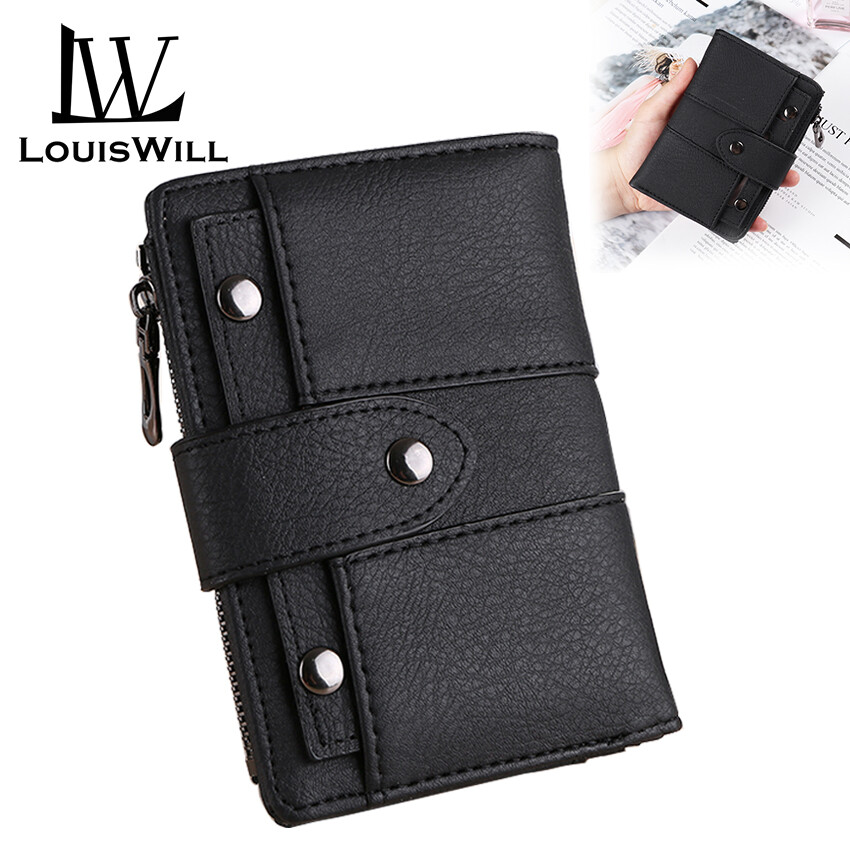 LouisWill Women Wallets Fashion Frosted Wallets Ladies Bags Short Purse Clutch Bags Cards Bags Women Bags Three-fold Wallets Soft PU Handbags for Women Female