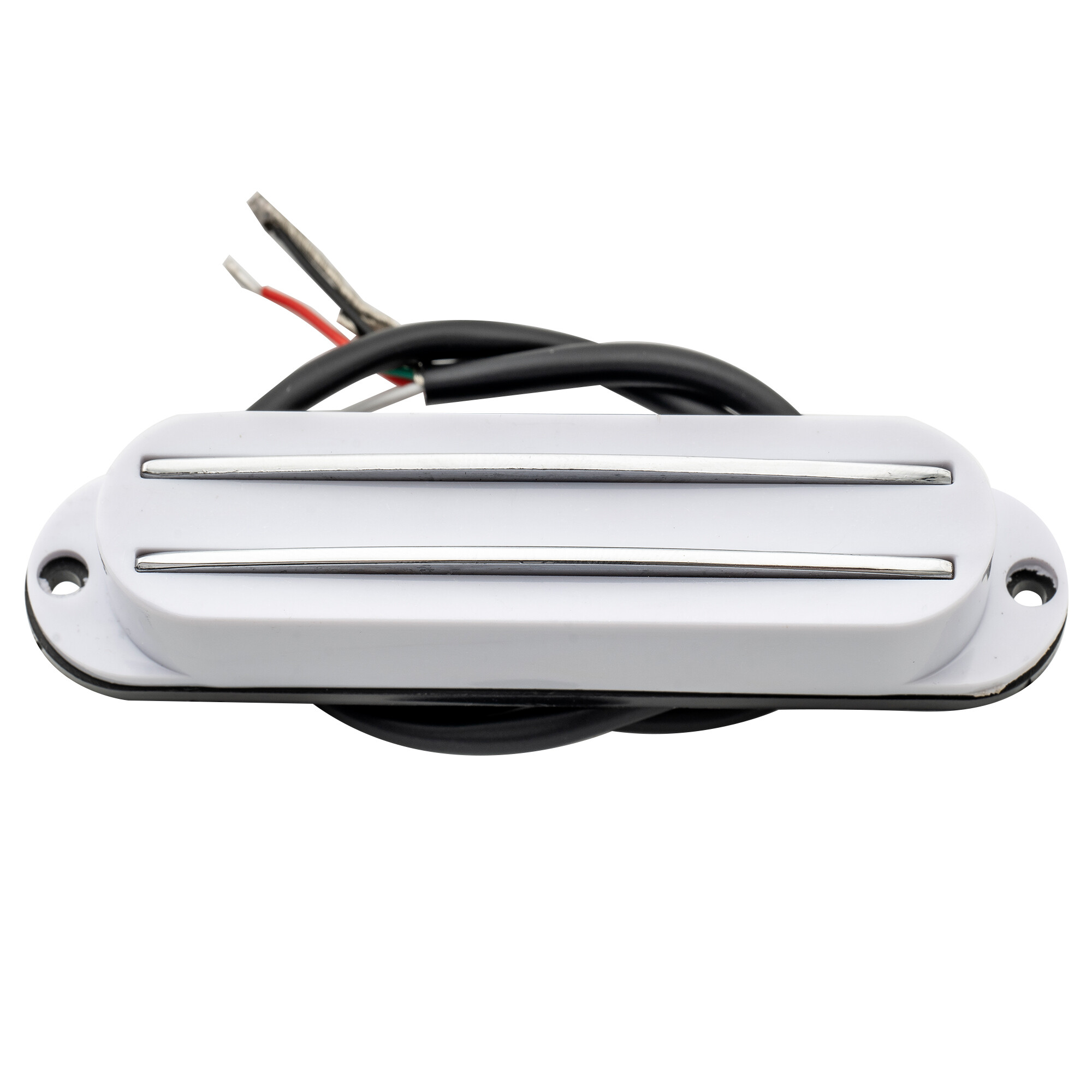 Musiclily Basic High Output Dual Hot Rails Ceramic Single Coil Sized Humbucker Pickup for Strat Style Electric Guitar