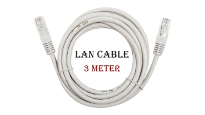 (3meter) White External Network Ethernet Cable Cat5e LAN PC Router Modem RJ45
