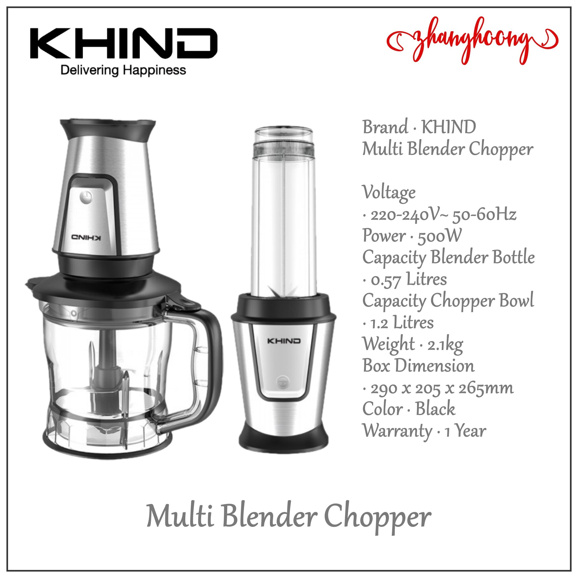 khind multi blender chopper