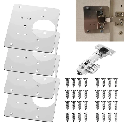 Easy Mount Concealed Cabinet Sprung Door Hinges Hinge Repair Brackets Kit Includes Fixing Screws