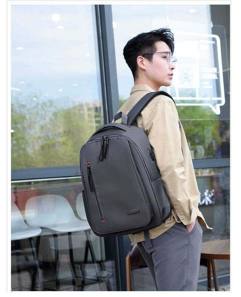 Johnn Men's and women's backpack large capacity school bag simple leisure travel computer backpack