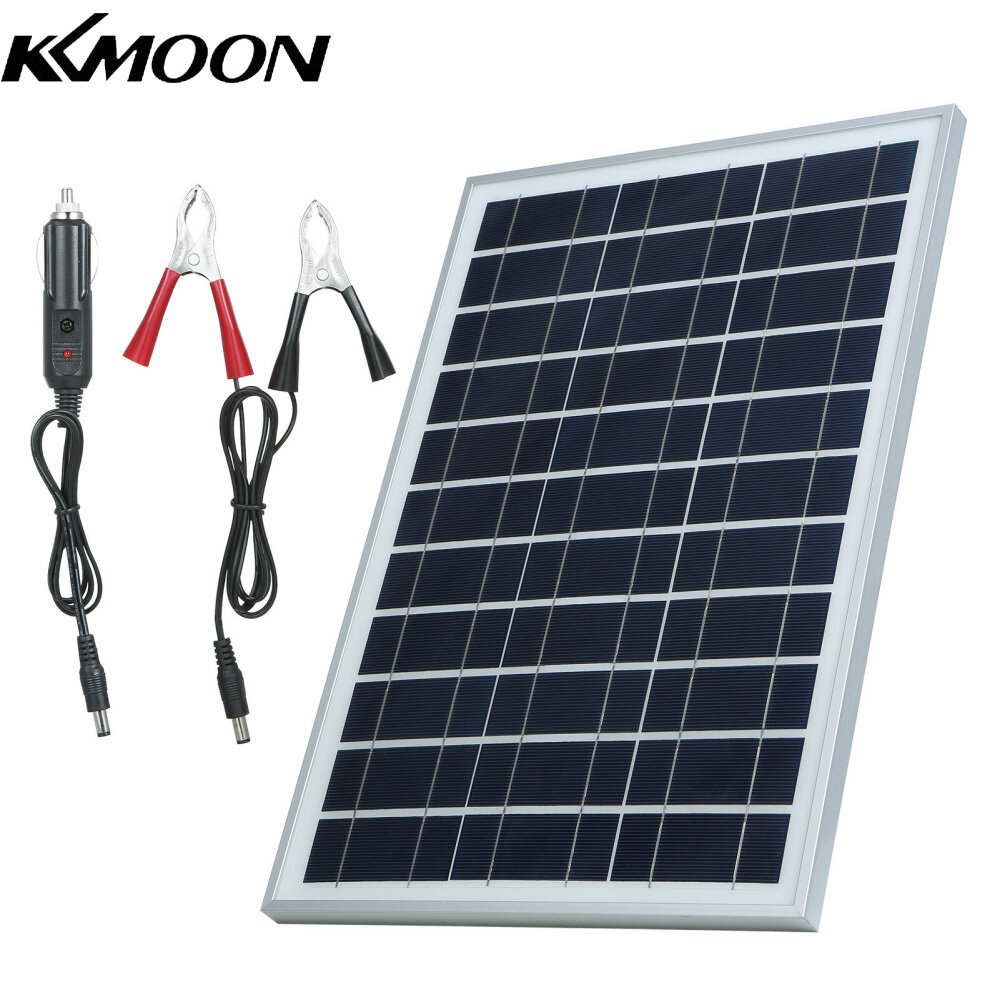 Kkmoon 60w d c 5v/18v flexible solar panel kit set ip65 water resistance/ d c alligatoe clip/ 1 * car c-harger for home car boat indoor outdoor use portable