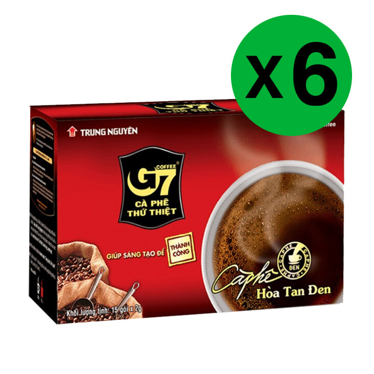 Vietnam Coffee Trung Nguyen G7 Black Instant Coffee (15 sachets x 2g) x