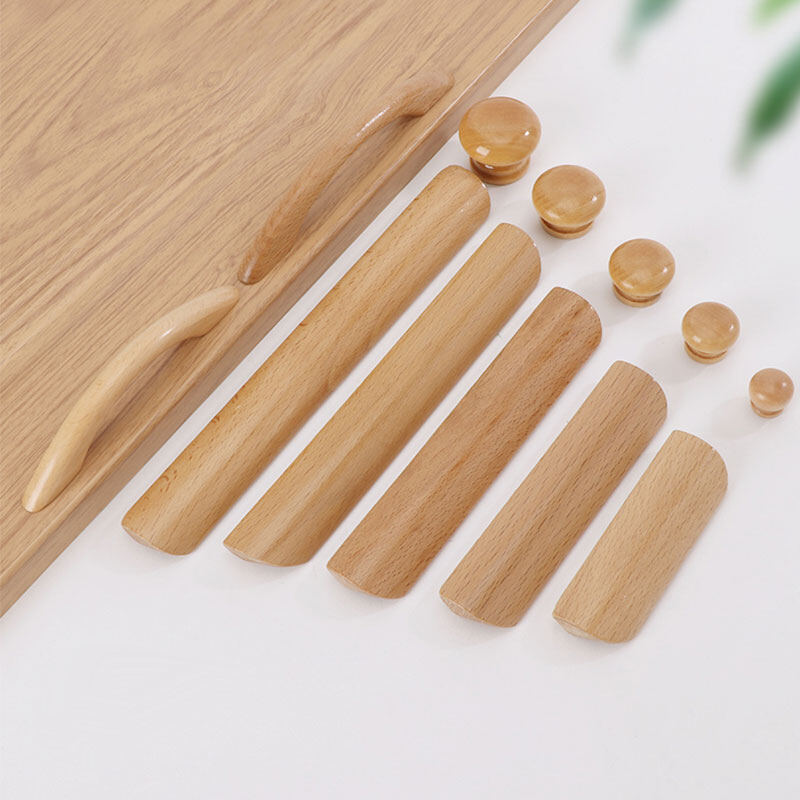 P5u7 1 Cái Tay Cầm Bằng Gỗ Sồi Cứng Đồ Nội Thất Tay Nắm Tủ Quần Áo Tay Nắm Tủ Quần Áo Ngăn Kéo Tủ Bếp Cửa Bắc Âu Tay Nắm Tủ Quần Áo