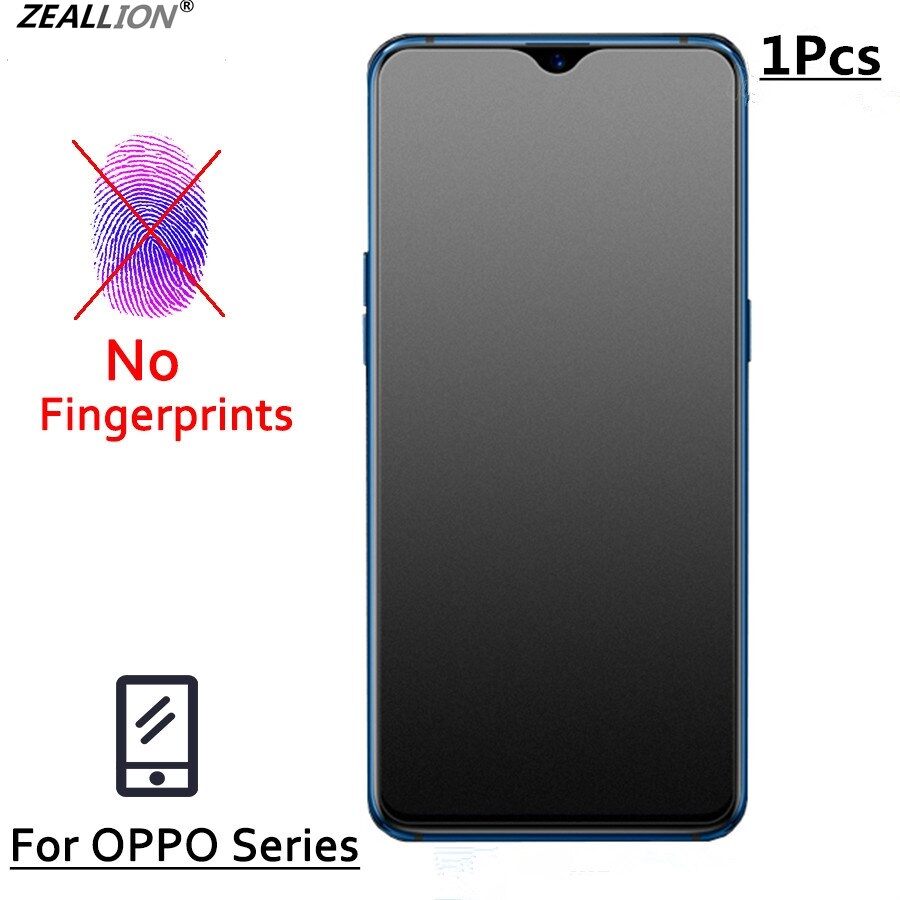 Zeallion 1Pcs Protection Film for [OPPO A5 A9 A31 2020 AX5s A12e A1k A3 A3s A52 A57 A59 A5s A7 A7x A77 A91 A92 A92s A9x Ace 2] No Fingerprint Matte Tempered Glass Screen Protection Film