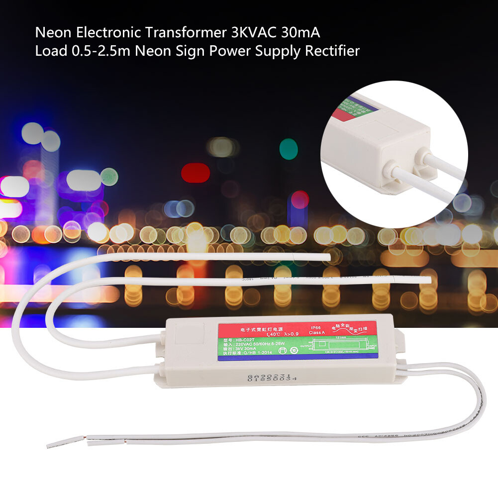 No High Current Shock Power Supply Rectifier Neon Transformer for Flashing Full Color Scanning Control