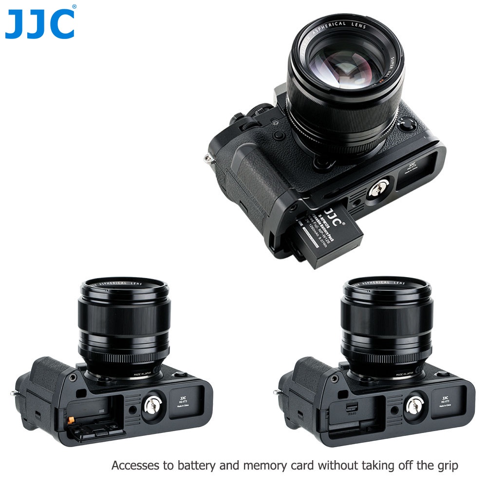 JJC HG-XT3 Camera Solid Metal Hand Grip Secure Handle Bracket For Fujifilm X-T3 X-T2 XT2 XT3 Cameras, Replace MHG-XT3 MHG-XT2
