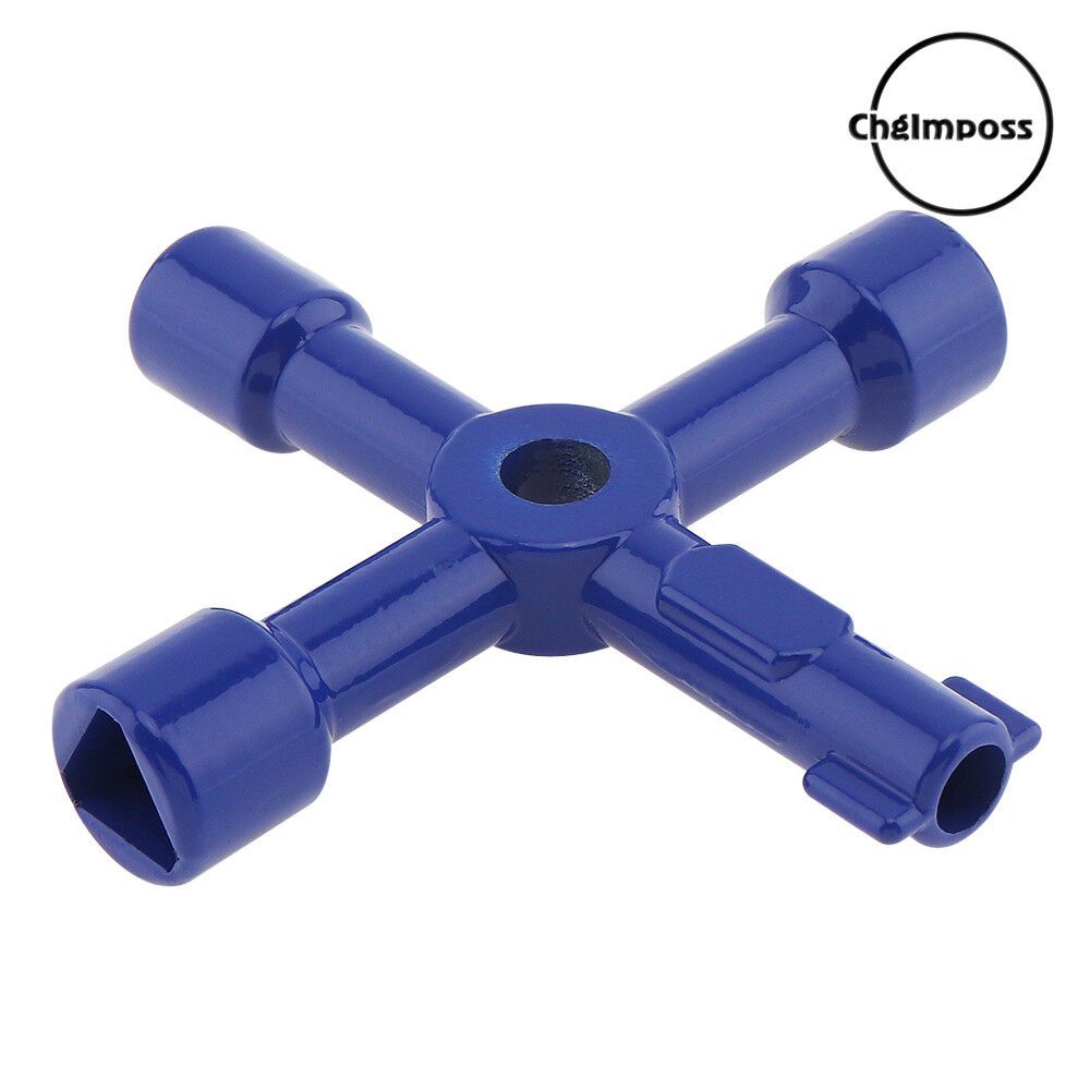 ChgImposs Multi-function 4 In 1 Cross Triangle Key Wrench Universal Inside Plumber for Cabinet Train Elevator