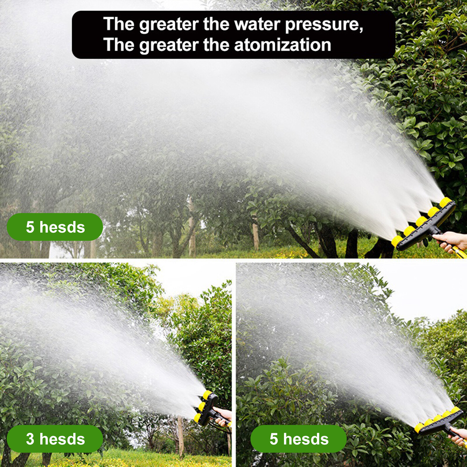 Multi-Head Sprinkler Sprayer Multi-Hole Sprinkler Head Safe to Seedlings