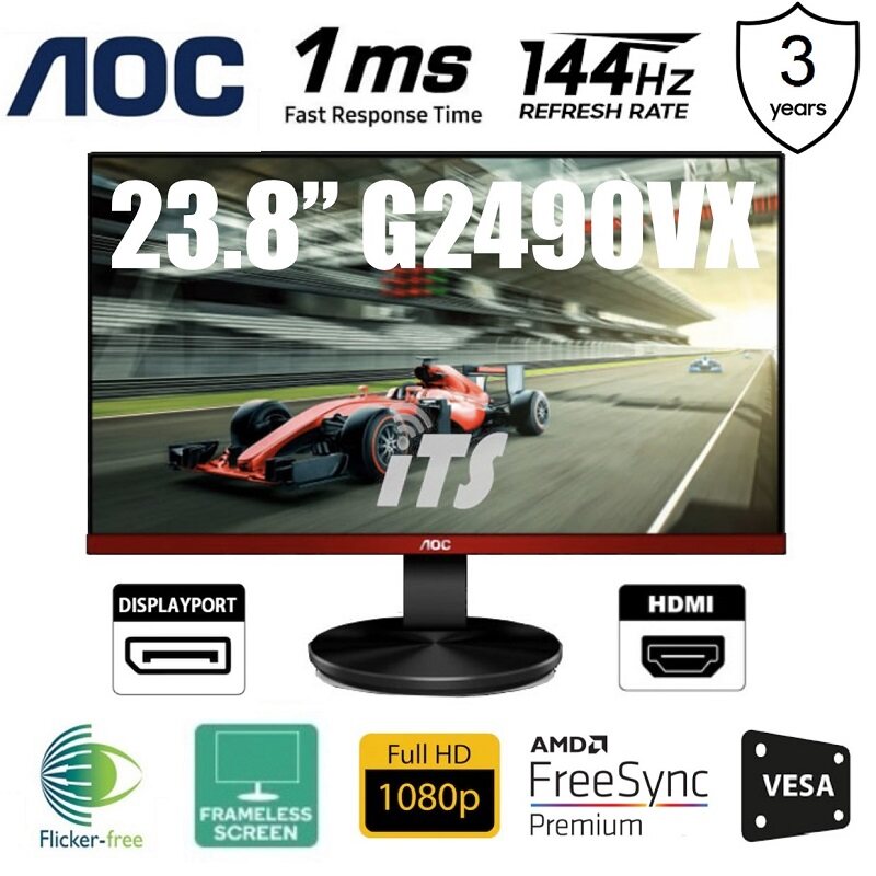 AOC 23.8 G2490VX 1ms 144Hz Gaming Monitor (FreeSync Premium) | Lazada