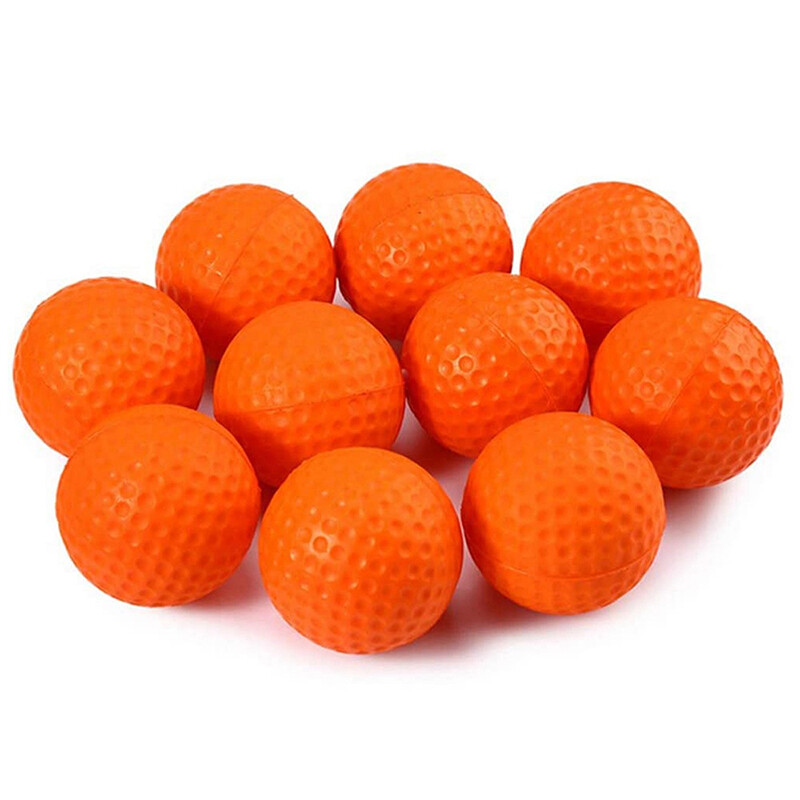 bashijian 10Pcs PU Foam Golf Balls Sponge Elastic Indoor Outdoor Practice Training