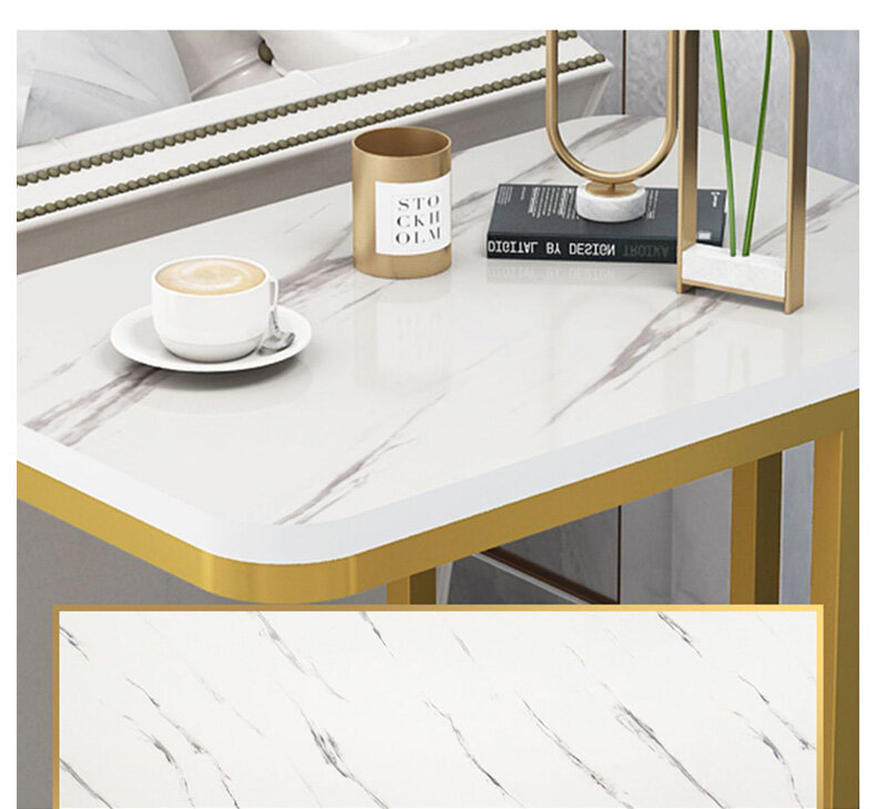 coffee table sofa side table Coffee table modern Coffee table, coffee table, sofa table, multipurpose reception table, marble pattern, strong, made of marble. strong steel frame Movable coffee table