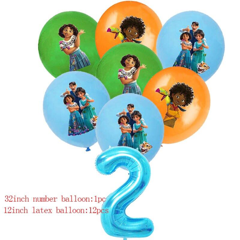 13pcs/set Cartoon Encanto Mirabel Kids Birthday Balloon Party Supplies ...