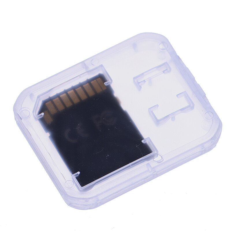 Huan 10Pcs Clear Plastic Memory Card Case Micro SD TF Card Storage Box Protection