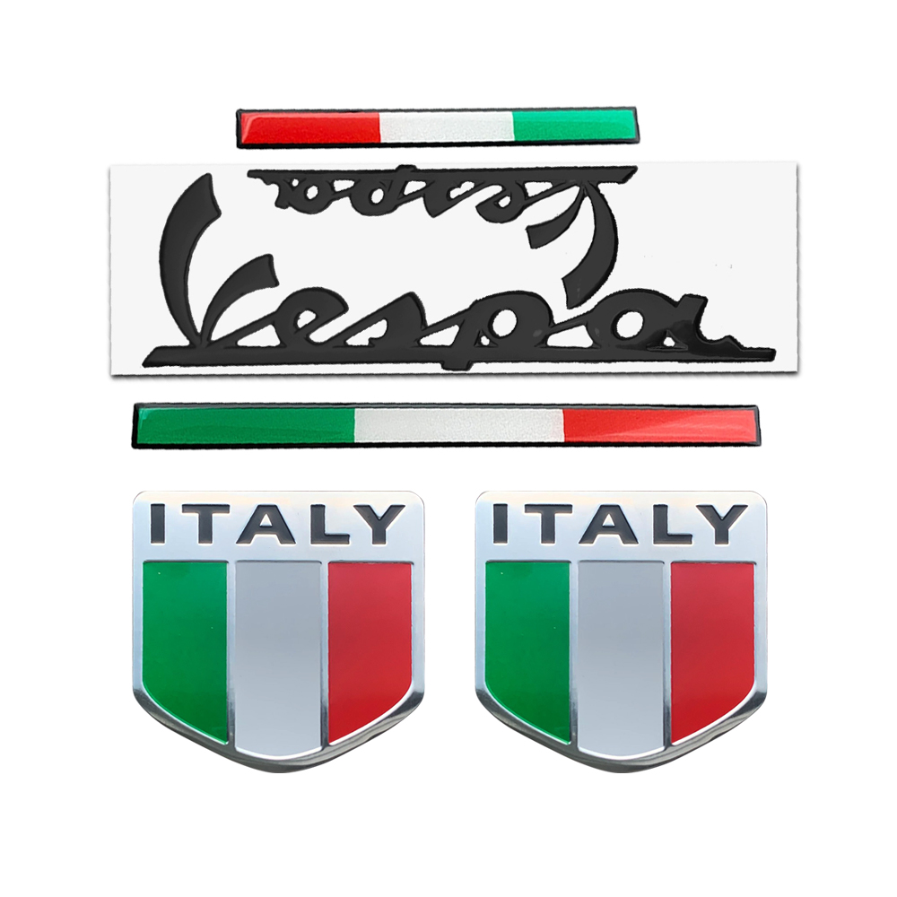 3D Auto-Emblem-Aufkleber Für Vespa & Piaggio Roller – Flexibel, Schwarz, Selbstklebend