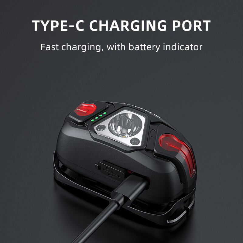 Superfire hl63 Đèn pha cảm ứng ánh sáng cao dẫn Đèn pha sạc