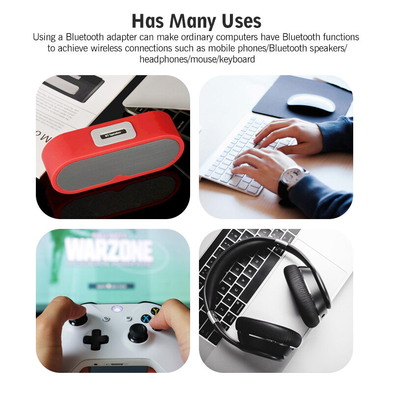 【Alien Data】bộ Chuyển Đổi Usb Bluetooth 5.0 Cho Máy Vi Tính Máy Tính Mini Chuyển Tập Tin Âm Thanh Dongle Thụ Thể USB Bộ Phát Bluetooth 5