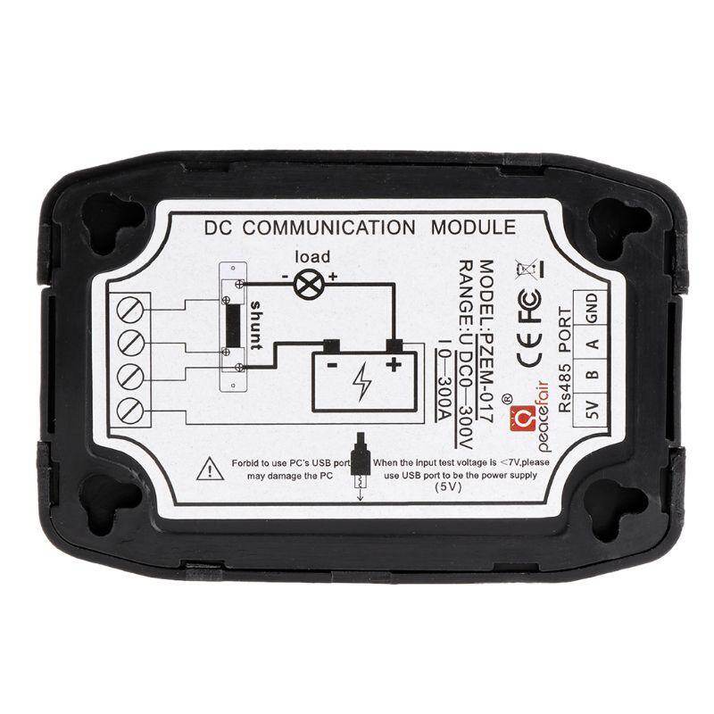 PZEM-017 DC Communication Box RS485 interface Modbus 0-300V 300A Shunt USB Cable