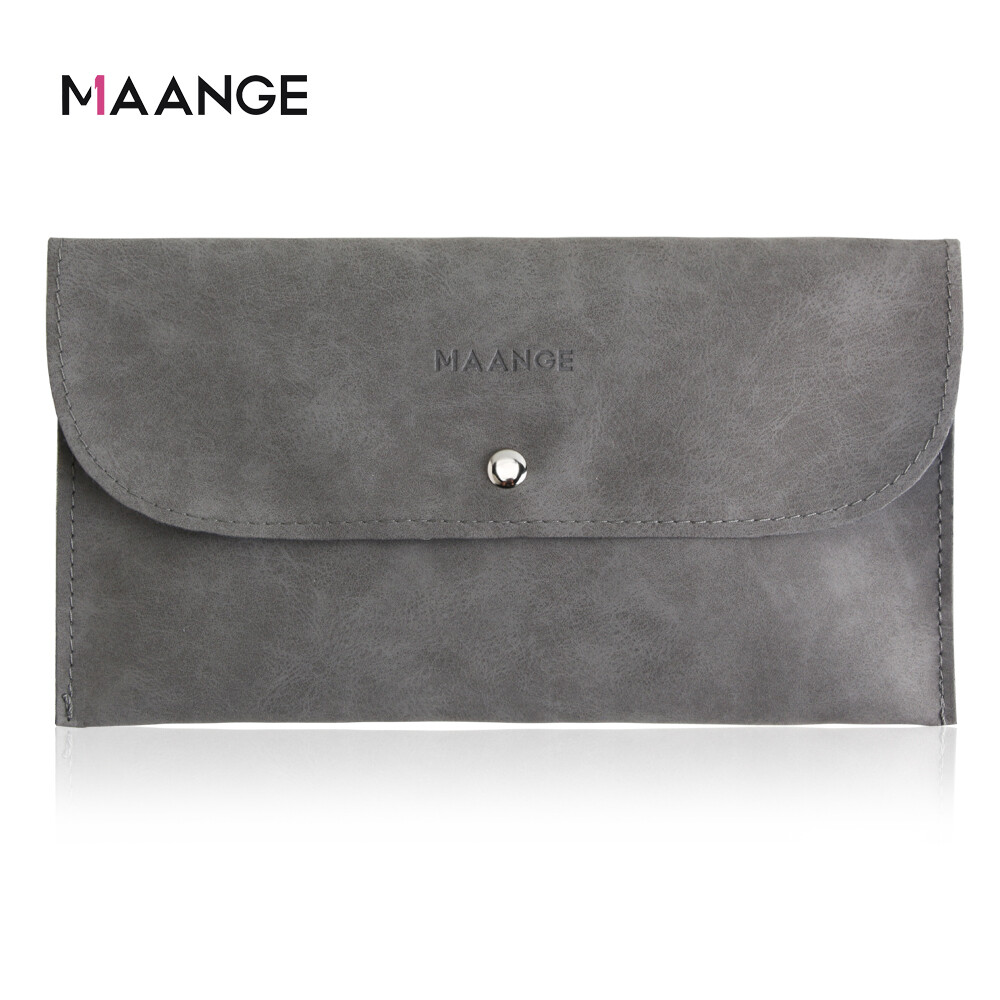 MAANGE 1 Pcs Soft Makeup Brush Pouch Cosmetic Bag PU Leather Travel Toiletry Bag Makeup Case Beauty Tools