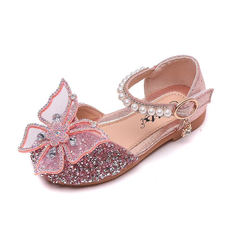 HOBIBEAR Girl princess shoes bow tie sandals dress shoes fashion shoes crystal sandals