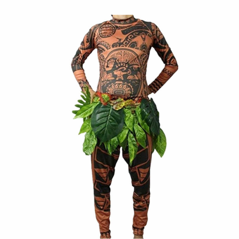 Moana Maui Cosplay Costume HalloweenCarnival Adventure Jumpsuit Party Costume