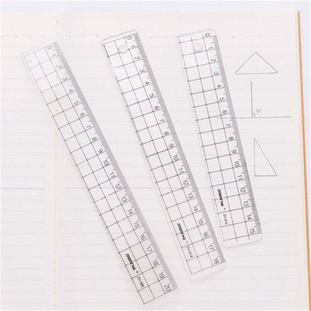 MMLUCK School Supplies Student 15cm 18cm 20cm Simple Style Learning Triangle Ruler Drawing Ruler Plastic Ruler Ruler Straightedge
