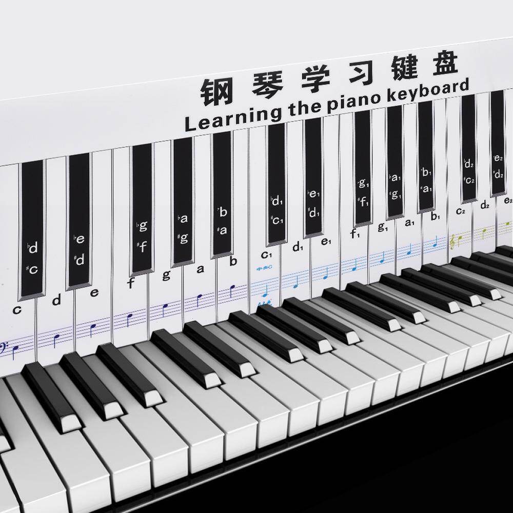 Fingering Version 88 Keys Piano Keyboard Fingering Practice Chart Sheet with Notes & Stave Reference Piano Teaching Guide Assistive Tool for Bebinners Students Kids