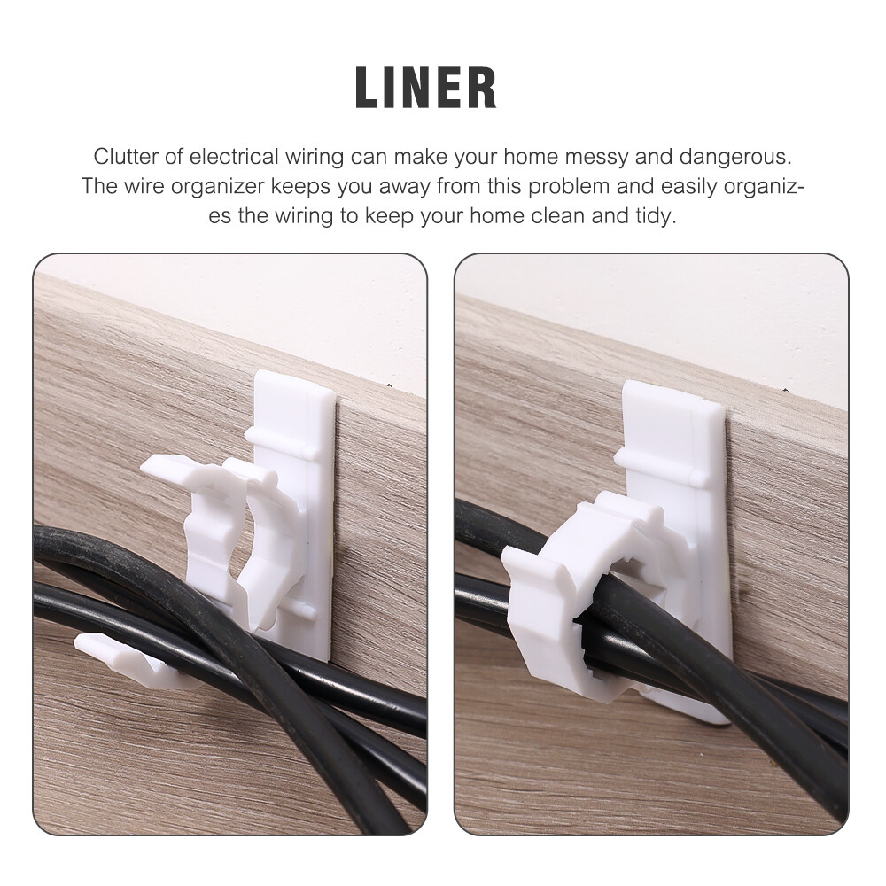 4 Chiếc Phích Cắm Phích Cắm Điện Móc Treo Dây Nguồn Liền Mạch Dính Chắc Dây Điện Phích Cắm Hình Dán Tường