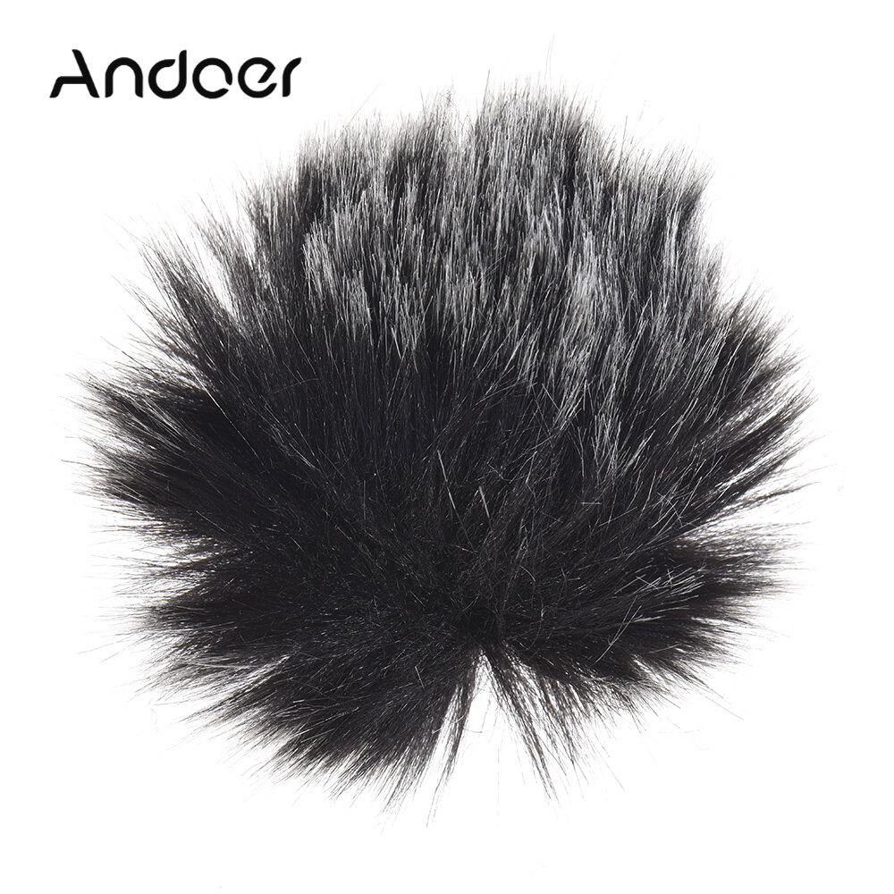 Andoer Furry Outdoor Microphone Windscreen Muff Mini Lapel Lavalier Microphone Windshield