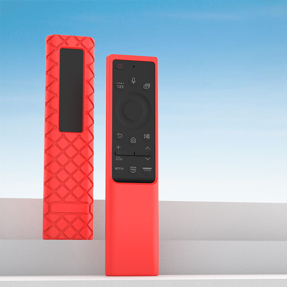 Remote Control Silicone Sleeve Battery Back Shockproof Protective Cover With Lanyard Compatible For Samsung Bn59-01363 Bn59-01357