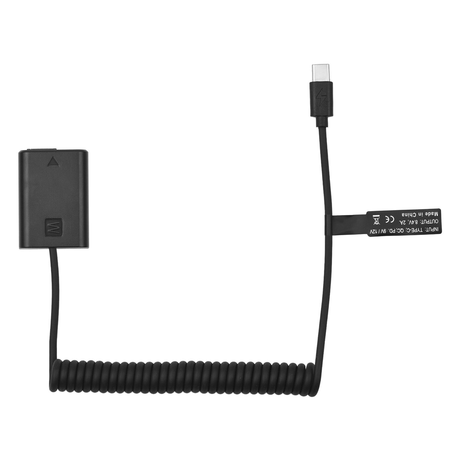Andoer NP-FW50 Dummy Pin USB-C Coupler Adapter Với USB Type-C Mùa Xuân Cáp Điện Thay Thế Cho Sony Alpha A5000 A5100 A6000 A6300 A6400 A6500 A7II A7RII A7SII A7 A7S A7R RX10 II III IV NEX